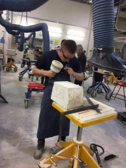 Image showing Sam, one of our apprentice stonemasons