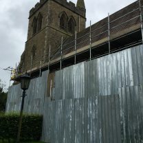 Image showing scaffolding at the church