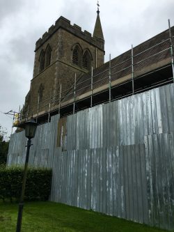Image showing scaffolding at the church