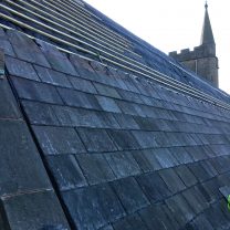 Image showing slating restoration works