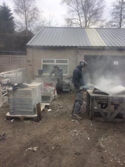 Image showing louver blades being made