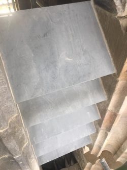 Completed louver blades fitted at the church