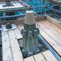 Image showing block of stone ready to be carved on the pinnacle