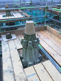 Image showing block of stone ready to be carved on the pinnacle