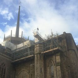 Image looking up at Blackburn Cathedral