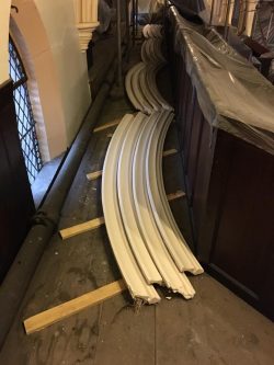 Image of completed plaster ribs ready to be installed