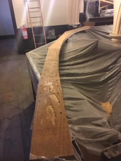 Image showing completed timber rib ahead of fitting to the ceiling