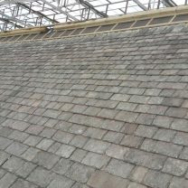 Image showing final stages of slate roof works