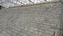 Image showing final stages of slate roof works
