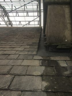 Image showing lead work on the roof of the church