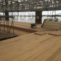 Image showing timber deck roof restoration work