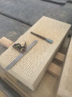 Image showing stone work and masonry tools