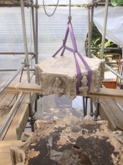 Image showing masonry being rebuilt