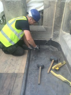 Image showing lead work in progress