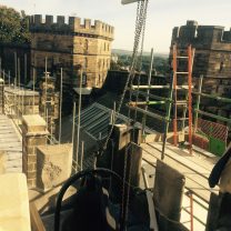 Image showing the bell being lifted ahead of being refitted