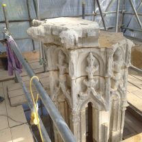 Image showing final stages of masonry rebuild