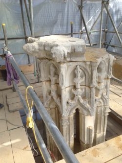 Image showing final stages of masonry rebuild