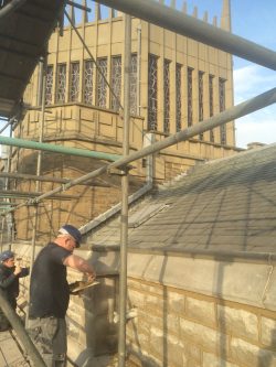 Image showing repointing works