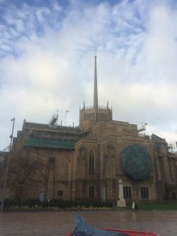 Image of the North and South Transept roofs from ground level