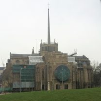 Image of the North and South Transept roofs from ground level