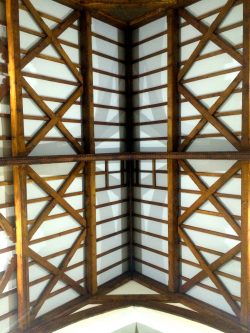 Image showing completed timber ceiling structure