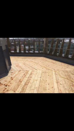 Image showing joinery and carpentry works on the tower roof of the Cathedral