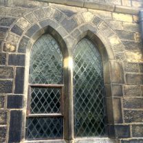 Image showing masonry repair work around a window at St Pauls, Astley Bridge