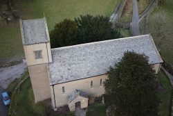 Drone image of completed works