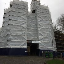 Image showing the scaffold at the entrance of Lancaster Castle