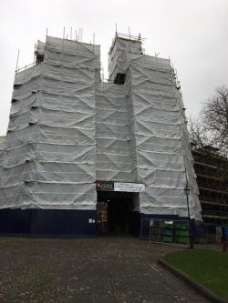 Image showing the scaffold at the entrance of Lancaster Castle