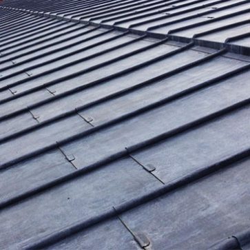 Close up of lead rooding works at St Anne's Church, Manchester