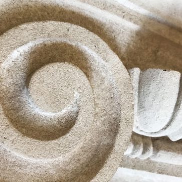 Image showing close up of carved stonemasonry