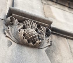 Close up image of carved stonework