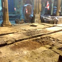 Image showing original floor as part of the conservation project at Halifax