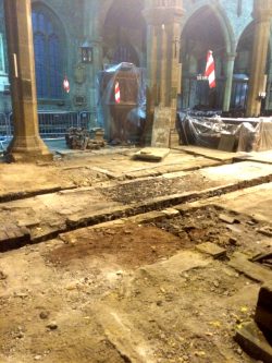 Image showing original floor as part of the conservation project at Halifax