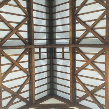 Image showing the timber framework in the ceiling of St Jame's, Gorton