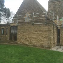 Image showing church roof working area at St Matthew's, Chadderton