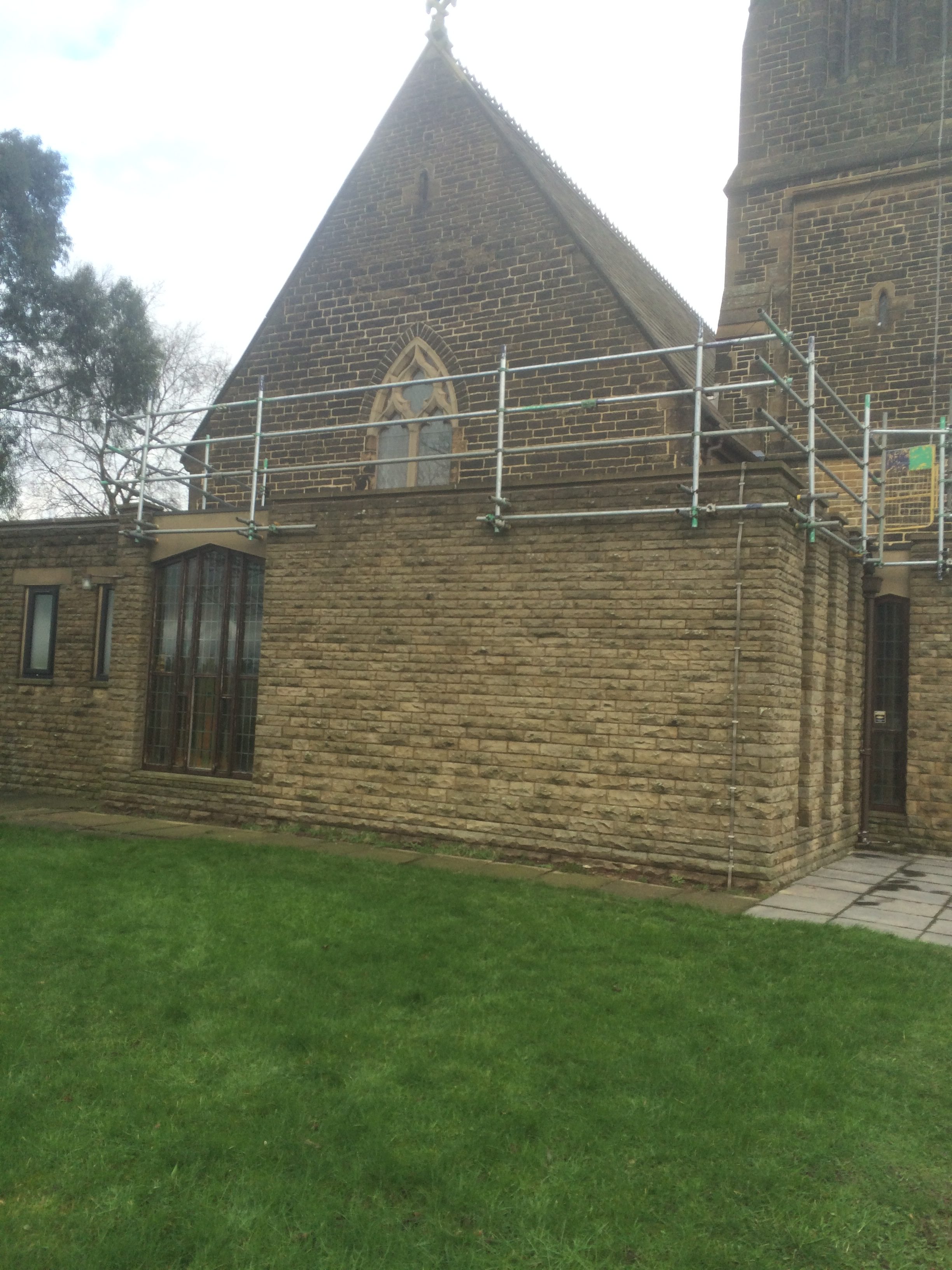 Image showing church roof working area at St Matthew's, Chadderton