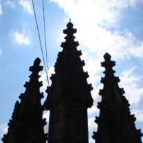 Image showing three silhouettes of the Tower Pinnacles