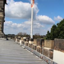 Image showing the finished Battlement stones, using old and newly carved stones