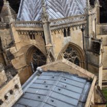 Image looking down on the completed Lead roof