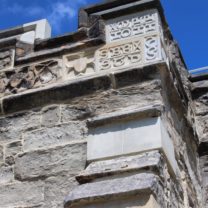 Image showing the juxtapotion of old and new stone at St Leonards