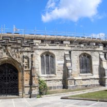 Image showing the completed South Aisle, with the juxtaposition of old and new clear to see