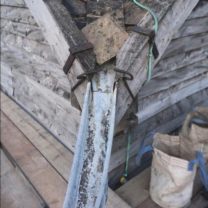 Image showing the old lead chutes prior to removal on the Tower