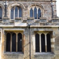 Image showing the Restored Mullioned Windows and Tracery Windows to the South side of the Church