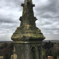 Image of one of the original Pinnacles at the top of the tower prior to dismantle