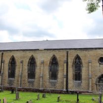 Image of the North Aisle, showing new Lime Pointing and the new Nave roof