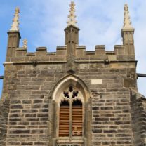 Image showing New Pinnacles, Tracery to the Belfry Windows along with new Oak Louvres on the Tower