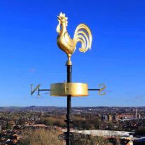 Image of the Weathervane at the top of the tower once it had been repainted and restored